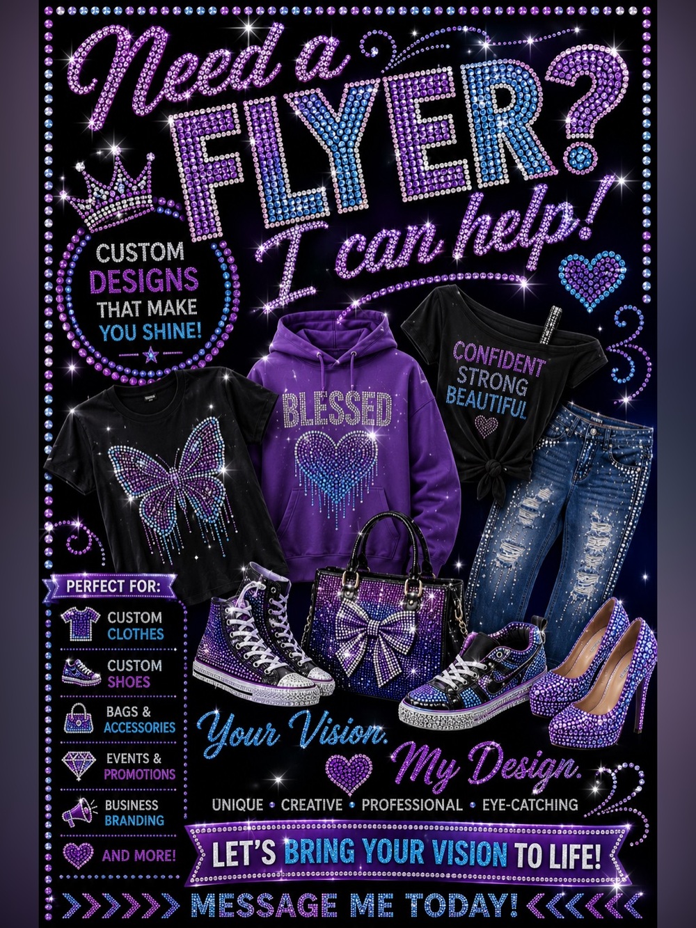 Need a flyer? Let me know. I can make your flyer, logo, t-shirts, posters & more - Picture 2 of 7